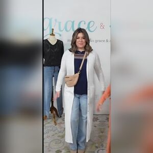 Grace & Lace Ivory Long Duster